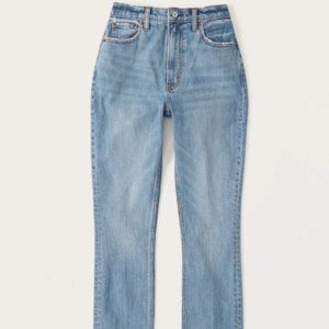 Abercrombie & Fitch Curve Love Ultra High Rise Slim Straight Jeans